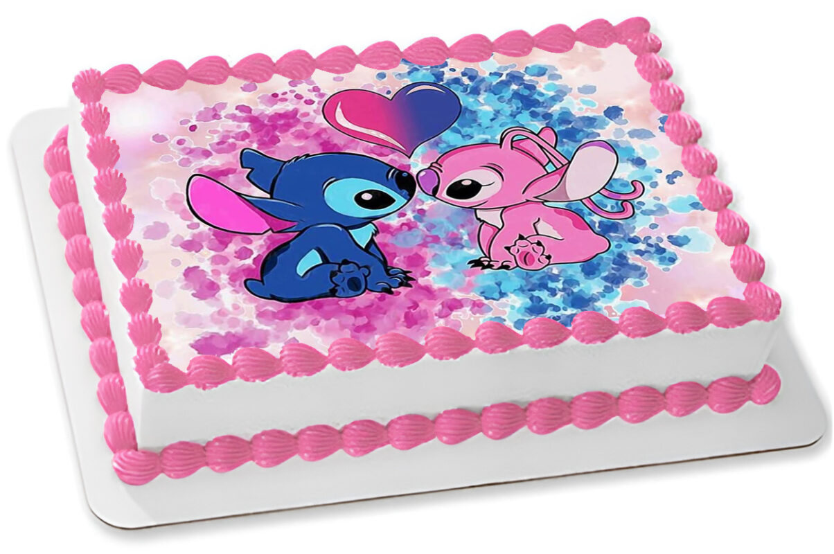 Cialda In Ostia Per Torta Rettangolare Lilo E Stitch Angel Love