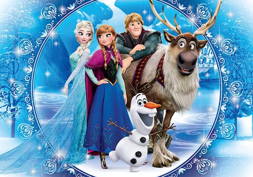 Cialda in Ostia di Elsa del Cartone Animato Frozen per Decorazione di Torte  per Compleanni e per Feste a Tema