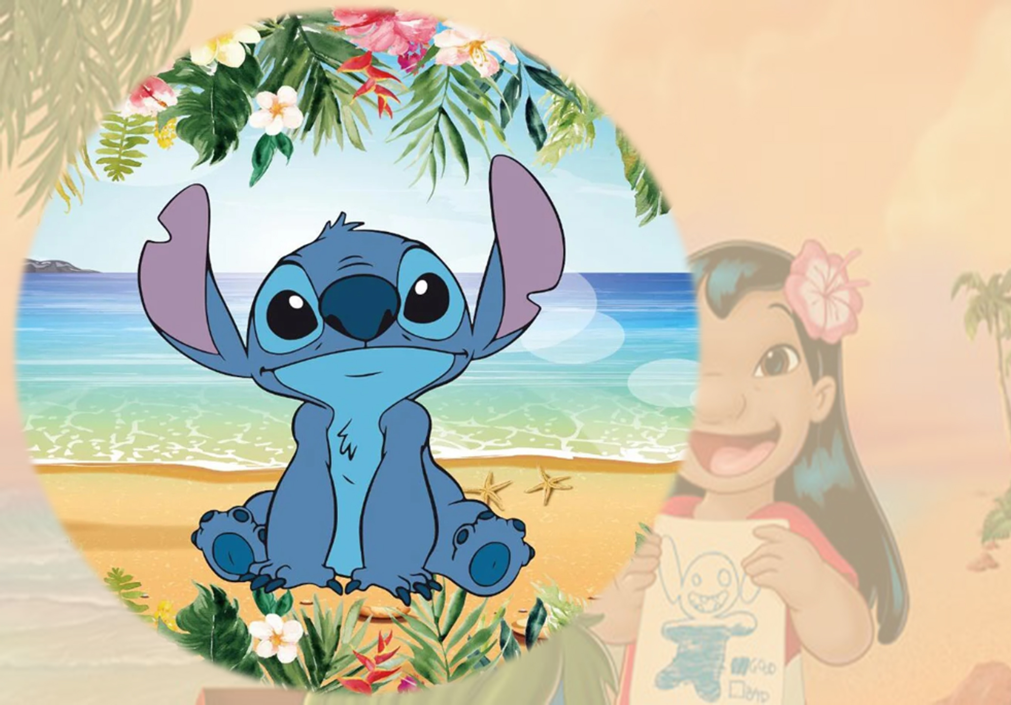 Cialda in ostia per torta tonda LILO E STITCH, ANGEL LOVE, personalizzata  con nome, commestibile, disco, dolce, torte, cialde, ostie, cake topper,  decorazioni, 006 – Balloonshop Addobbi per Feste