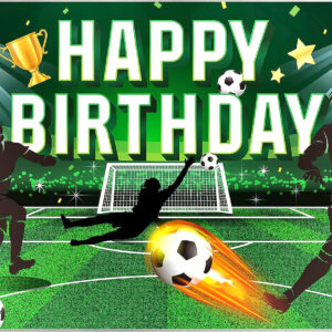 Calcio Palla in goal. Buon Compleanno. Happy Birthday. Cake Topper