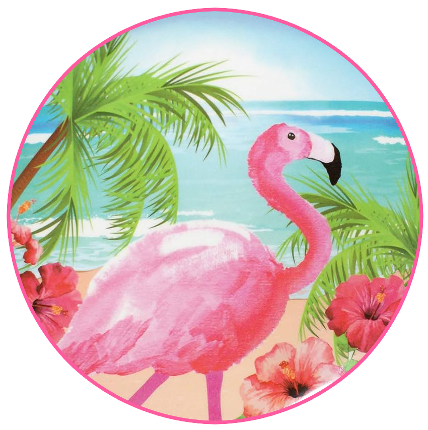 Cialda in ostia per torta tonda FENICOTTERO ROSA FLAMINGO, personalizzata  con nome, disco, dolce, torte, cialde, ostie, cake topper, decorazioni, 42  – Balloonshop Addobbi per Feste