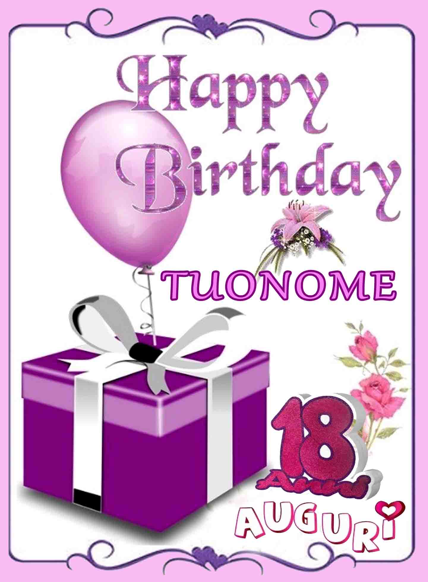 Cialda in ostia per torta rettangolare commestibile senza glutine,  COMPLEANNO 18 ANNI, UOMO, personalizzata con nome, disco, dolce, torte,  cialde, fogli, ostie, cake topper, decorazioni, BI – Balloonshop Addobbi  per Feste