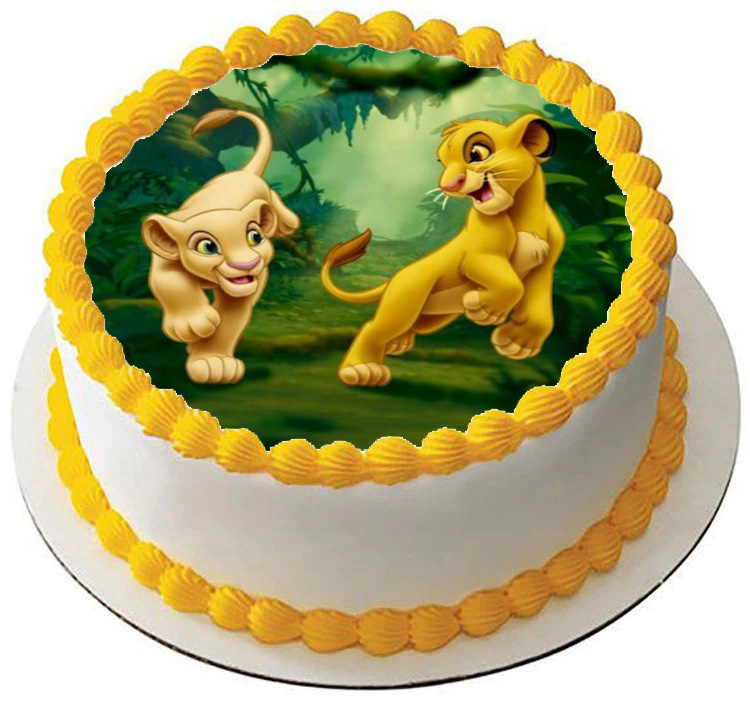 Cialda in ostia per torta rettangolare commestibile senza glutine, RE  LEONE, SIMBA, personalizzata con nome, disco, dolce, torte, cialde, fogli,  ostie, cake topper, decorazioni, AS – Balloonshop Addobbi per Feste