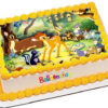 Cialda in ostia commestibile per torta rettangolare BAMBI DISNEY, CERBIATTO,  personalizzata con nome, disco, dolce, torte, cialde, foglio, ostie, cake  topper, decorazioni, BS – Balloonshop Addobbi per Feste